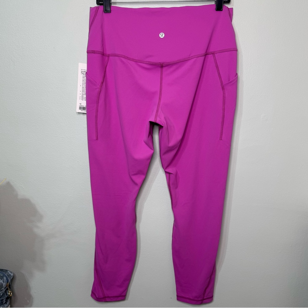 Lululemon Align High Pant Leggings 25” Pockets Pow Pink Tone Size 14 NWT - Picture 5 of 10